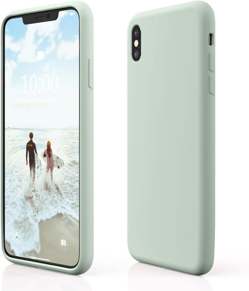 PAGAGA Case for iPhone X, iPhone Xs Case, Silicone Rubber iPhone X Case, Slim Full Body Case for iPhone X(2017) / iPhone Xs (2018), 5.8" (Mint)