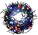 Fairy Lights Outdoor String Lights 33ft 100 LED with Memory Modes Controller, Extendable Christmas Lights Decorations for Wedding, Christmas, Valentine, Patio, Indoor Outdoor (Black Wire - Multicolor)