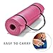 LOKATSE HOME All Purpose Thick Yoga Mat with Carrying Strap High Density Non-Slip Exercise Mat for Yoga and Pilates, 72 x 24 Inch, Pinkthumb 1