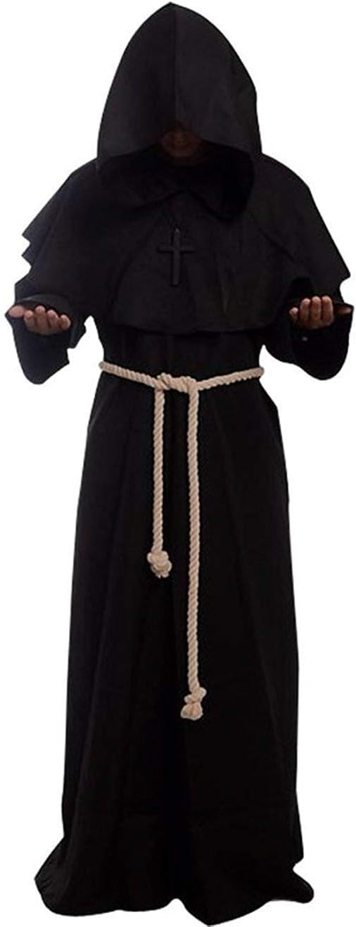 Medieval Renaissance Friar Cowl Robe Hooded Monk Robe Costume