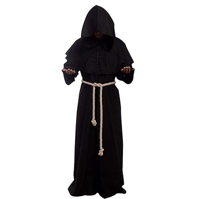 Medieval Renaissance Friar Cowl Robe Hooded Monk Robe Costume