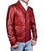 MSHC Men's Fight Club Faux Leather Coat XL Burgundy