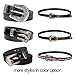 Wink Gal Women's Boho Vintage Designer Metal Western Buckle Belt Sliver,Black,One Size