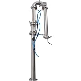 Tubular Distillation Tower with Sight Glass, 2'' Domestic Brewing Equipment Distiller Stainless Steel Still Reflux Column for 13-26 Gallon Fermenter Capacity
