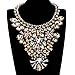 Brown Crystal Rhinestone Statement Necklace, Blown Chunky Collar Choker Bib Pendant Statement Necklace Fashion Necklace Jewelry for Women…