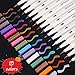 Dyvicl Metallic Markers Metallic Brush Pens for Black Paper, Rock Painting, Halloween Pumpkin, Adult Coloring, Brush Lettering, DIY Art Crafts, Scrapbooking Supplies