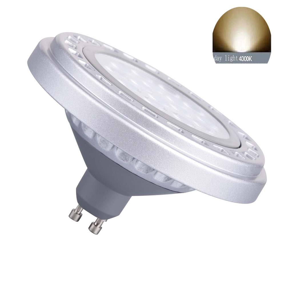 QLEE Ar111 15w Gu10 Base Spot Lighting Dimmable Led Spotlight Bulb 15w Day Light 4000k 15leds Ac 120v Downlight Reflector Lights 1500lm Equivalent 150w Halogen Light Bulbs Flood Lamp