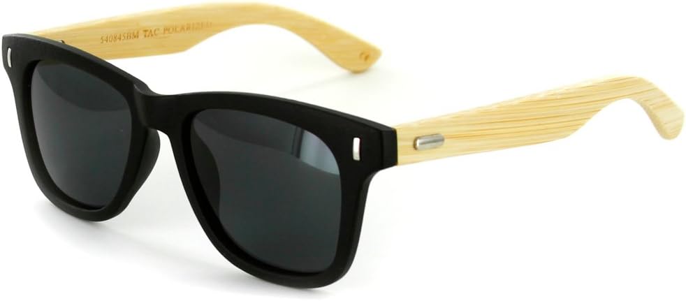 Aloha Eyewear Zen Sun HDP Vintage Inspired Unisex Polarized Sunglasses Bamaboo Temple High Definition Lens