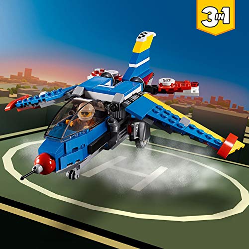 LEGO 31094 Creator Rennflugzeug, Hubschrauber oder Düsenjäger, 3-in-1 Bauset, Flugzeugsspielset mit Piloten-Minifigur, Spielzeuge für Kinder ab 7 Jahren – Bild 6