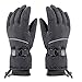 CAMYOD Waterproof Ski Snowboard Gloves with 3M Thinsulate, Cold Weather Gloves for Men(Piping,L)