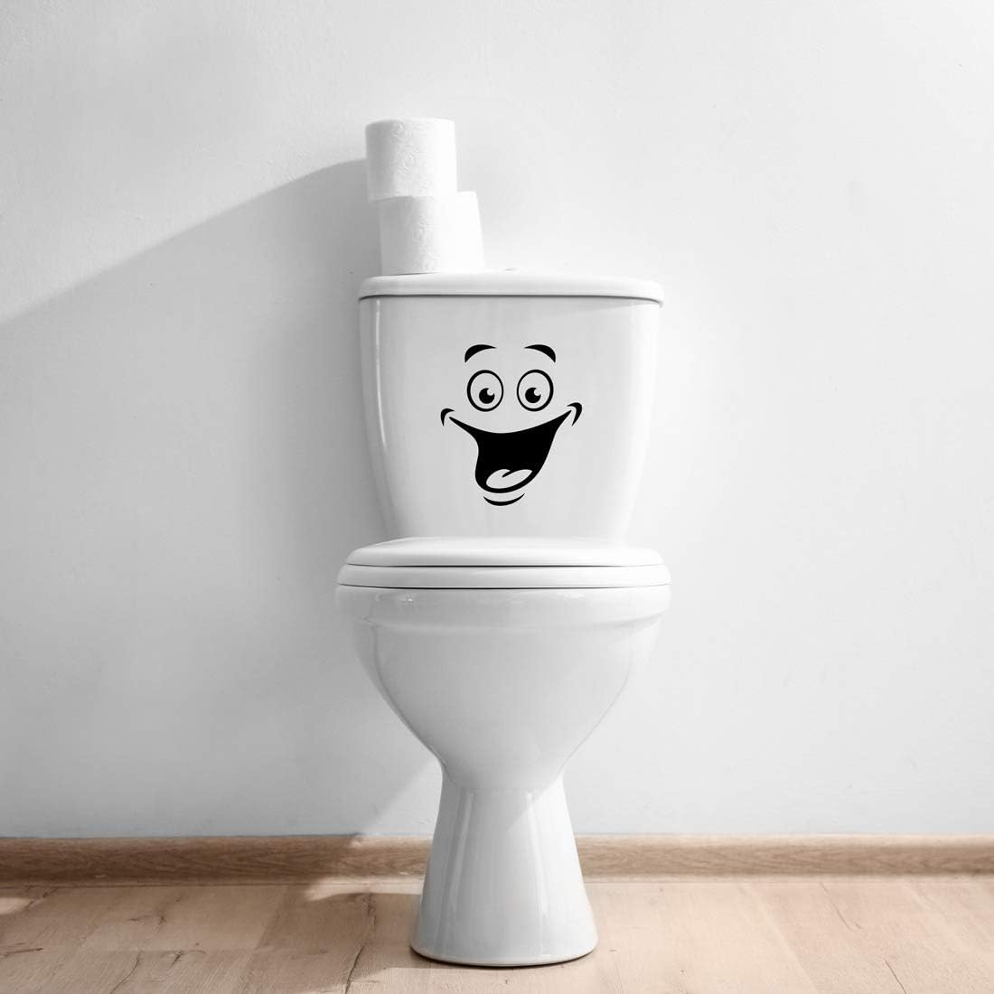 Smile Toilet Room Funny Sticker Wall Art Stickers Home Decoration Kitchen Decor Wallpaper Decal Home Decor Living Room Decoration Wall murals Home Office Wall Sticker Room Decor Door Sticker Poster - Image 4