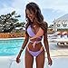 Leadmall Women Push Up Two Piece Bikini Set,Women’s Sexy Criss Cross High Waisted Padded Swimwear Bathing Suitsthumb 3