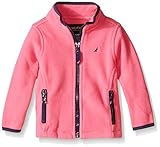 Nautica Baby Fleece Jacket with Contrast Piping, Pink, 18 Months
