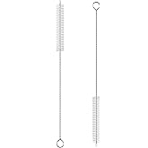 2 Pack Straw Cleaner Brush, Reusable Metal Handles Straw Cleaner Brush Extra Long for Stanley Mug 40, 30, 20 oz, 10mm Wide for Sippy Cup, Water Bottle and Tubes