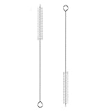 2 Pack Straw Cleaner Brush, Reusable Metal Handles