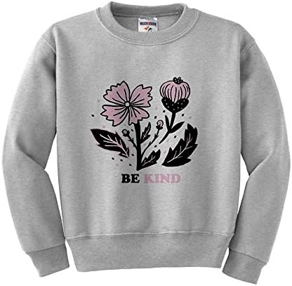 TATY Kids Be Kind Youth Kids Sweatshirt Large Grey