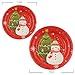 141 Piece Christmas Party Set Including Plates, Cups, Spoons, Forks, Knives, Napkins, and Tablecloth, Serves 20