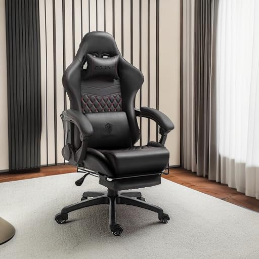 Dowinx Gaming Chair Office Chair PC Chair with Massage Lumbar Support