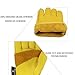 OLSON DEEPAK Outdoor Working Glove for Women and Men,Cowhide Leather Work Gloves for Gardening/Welding/Yard Work/Driving (Yellow, Medium(pack of 1))