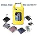 TOTOBAY Waterproof Dry Bag, Upgrade Design Perspective Window Roll Top Dry Sack with Adjustable Shoulder Straps for Water Outdoor Sports (Yellow, 10 L)