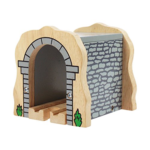 Bigjigs Rail Grey Stone Tunnel - Other Major Wooden Rail Brands are Compatible