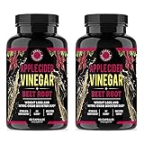 Angry Supplements Apple Cider Vinegar + Beet Root Capsules, All-Natural Detox Pills, Nitric Oxide + Energy Booster, Vital Reds Super Food Healthy Weight Loss Blend, Muscle Recovery (2-Bottles)