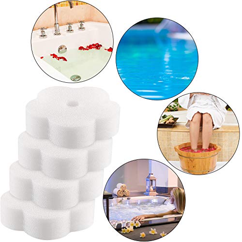 24 Pieces Sponge for Hot Tub Accessories, Flower Oil Scum Absorber for