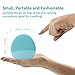 Mini Silicone Facial Cleansing Brush - FEITA Waterproof Silicon Face Cleaner and Electric Masager System for All Skin Types (Blue)