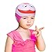 Kids Swim Cap, Hicool Fisher Series Waterproof Earmuffs Silicone Swim Cap For Kids (Pink)