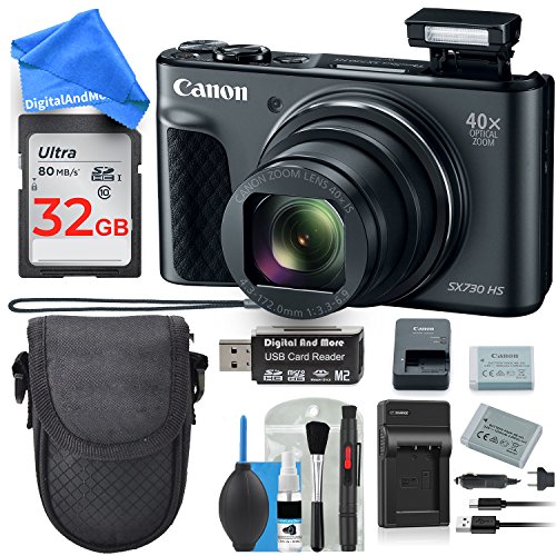 Canon-PowerShot-SX730-HS-Digital-Camera-Bargain-Bundle-with-32GB-Memory-Card-Memory-Card-Reader-Case-On-The-Go-Travel-Quick-Charger-Extra-Battery-6-Piece-Cleaning-Kit-DigitalAndMore-Cloth