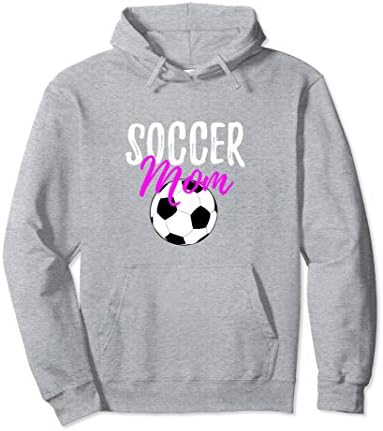 Unisex Soccer Mom Pulover Hoodie Funny Sports Gift for Mothers Small Heather Grey