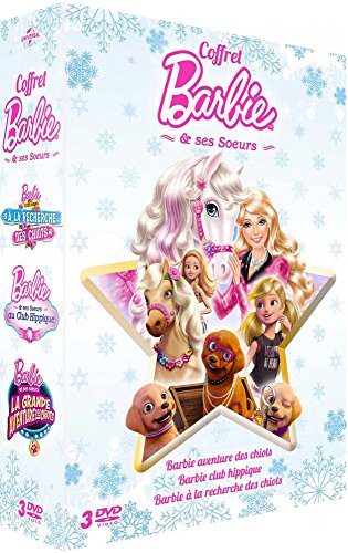 Coffret 2 Films Barbie Et Ses Soeurs : Au Club Hippique + La Grande Aventure Des Chiots + À La Recherche Des Chiots