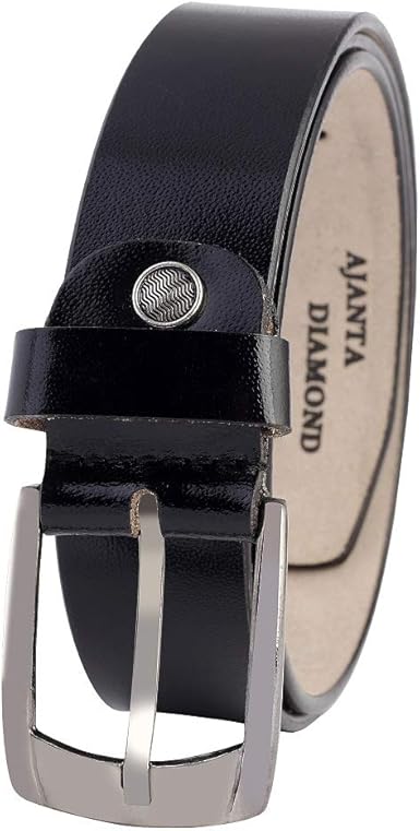 mens formal black leather belt