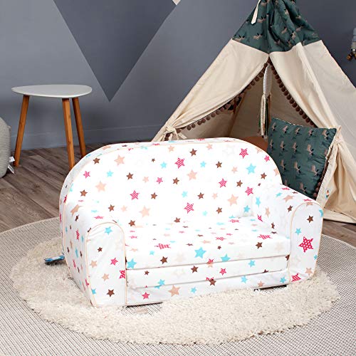 Delsit Toddler Couch & Kids Sofa European Made Children's 2 in 1 Flip