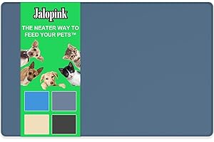 JALOPINK Silicone Pet Feeding Mats for Floors Waterproof, Anti-Slip Dog Bowl Mats for Food and Water, 19"*12" Cat & Dog Food Mat with Lip to Prevent Spills, Placemat for Messy to Protect Floors