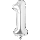32 inch Letter Balloons Silver Alphabet Number Balloons Foil Mylar Party Wedding Bachelorette Birthday Bridal Shower Graduati