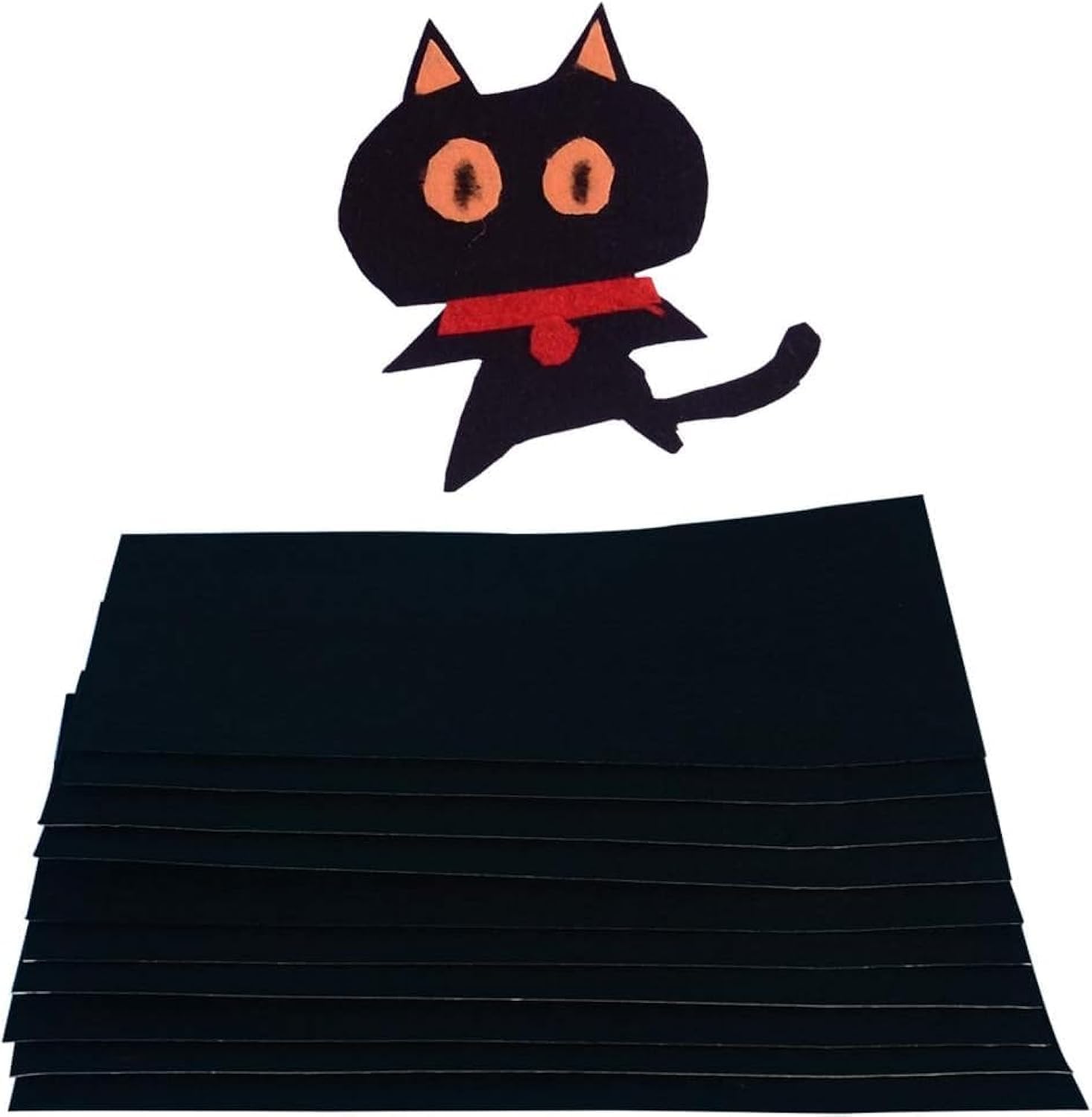 Artong 10 Pcs Black Felt Sheets - 20x30cm Felt Fabric Craft Sets for Scrapbooking, DIY Crafts, Kids Clothing Decoration (Black / 10PCS)