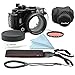 CamDive 40m/130ft Underwater Diving Camera Housing for Canon G7X Mark II Comes with CamDive Red Diving Filter & Neoprene housing cover