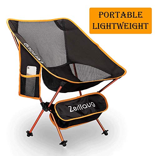 Zerllaug Folding Camping Chair, Lightweight Portable Backpacking Chair