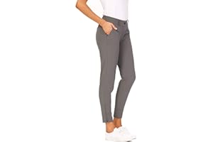 Hiverlay Womens pro Golf Pants Quick Dry Slim Lightweight Work Pants with Straight Ankle Also for Hiking or Casual Ladies