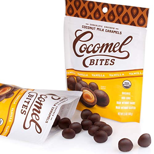 image for Cocomels Chocolate Vanilla Caramel Bites, Organic Candy, Dairy Free, V