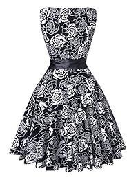 V Fashion Vestido estilo rockabilly estilo Audrey Hepburn, años 50, para mujer