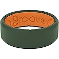 Groove Life Edge Silicone Ring - Breathable Rubber Wedding Rings for Men, Lifetime Coverage, Unique Design, Comfort Fit Ring