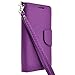 LG Power Case, LG Leon LTE Case, LG Destiny Case, SOGA [Pocketbook Series] PU Leather Magnetic Flip Wallet Case for LG Power L22C / Leon LTE C40 / Destiny L21G - Purple