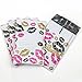 #000 4x8 Inch Pack of 60 Black Gold and Pink Kisses Pattern With Address Labels Poly Bubble Mailers Padded Shipping Envelopes Bags for Packing Goods with Self Adhesive Strip and Made Water Resistant