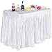 Giantex 4 Foot Ice Cooler Table w/Matching Skirt and Drain Plug, Poratble Foldable Storage Food Beverage Ice Party Table for BBQ, Picnic, Family Dinner, Buffet, Wedding, White primary