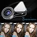 AMIR Cell Phone Lens with Beauty LED Flash Light, 15X Macro Lens, 0.4X 0.6X Wide Angle Lens, 3 Adjustable Brightness Fill Light, for Make Up Live Broadcast, Yotube, Video Recording, Vlog(Black)