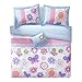 Comfort Spaces Happy Daisy Comforter Set - Vibrant Color and Addorable Print, Cozy Bedding with Matching Shams, Decorative Pillow, Butterfly and Floral Pink/Blue, Twin/Twin XL 3 Piece