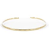 Thin Hammered Cuff, in Solid Sterling Silver, 14K Gold Fill, and Rose Gold Fill; Delicate Handmade Stacking Bracelet for Women by Lotus Stone Design