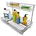 LYNK PROFESSIONAL® Pull Out Under Sink Kitchen Cabinet Organizer - 11.5 in. x 21 inch deep Drawer - Sliding Shelf Organizer for Cabinets and Undersink Storage Shelves - Lifetime Ltd. Warranty – Chrome